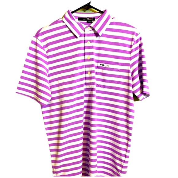 Ralph Lauren Other - NWOT RALPH LAUREN RLX GOLF POLO LAVENDER AND WHITE SIZE SMALL